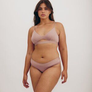 Organic Basics Soft Touch Brief, Size L in Dusty Rose